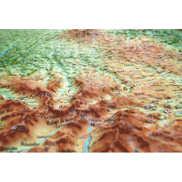 3Dmap Regionale kaart Le Parc Naturel Régional des Volcans d'Auvergne