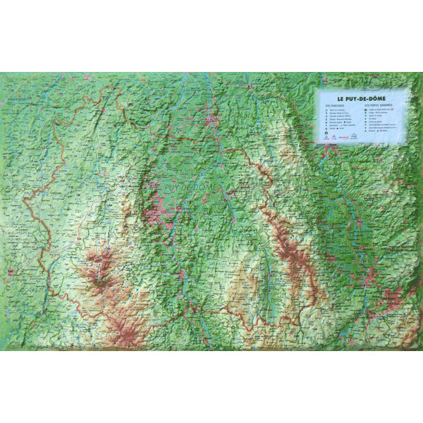 3Dmap Regionale kaart Le Puy de Dôme