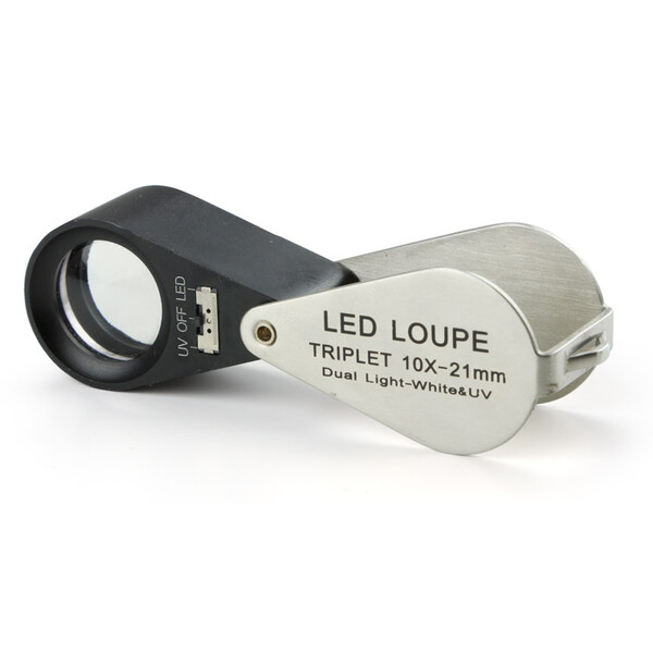 Euromex Vergrootglazen Klapp-Lupe PB.5034-LUV, 10x achromatisch, LED, UV
