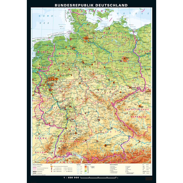 PONS Kaart Deutschland physisch und politisch (113 x 157 cm)