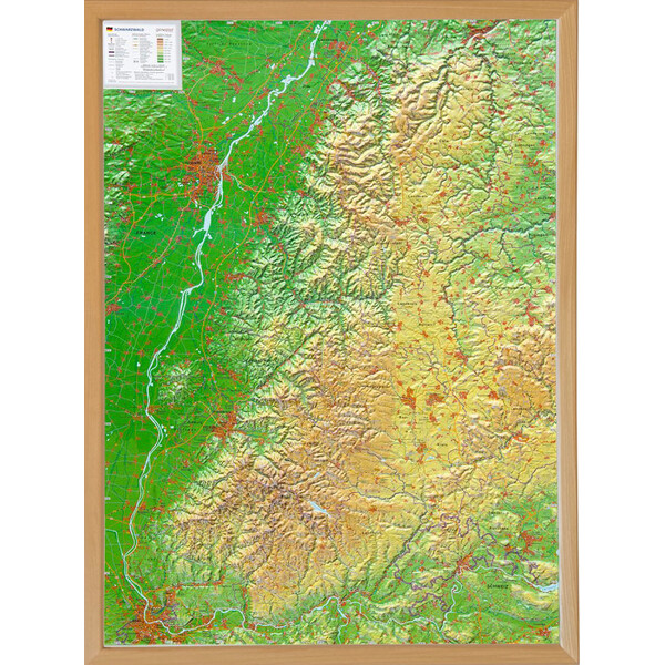 Georelief Regionale kaart Zwarte Woud