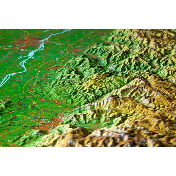 Georelief Regionale kaart Zwarte Woud