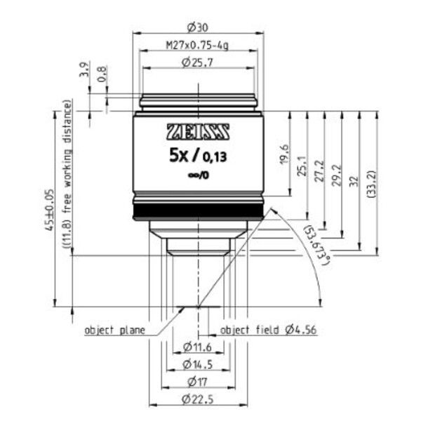 ZEISS Objectief EC Epiplan 5x/0.13 M27