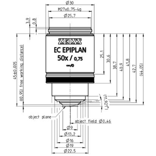 ZEISS Objectief Objektiv EC Epiplan 50x/0,75 M27
