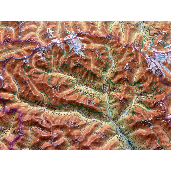 Georelief Regionale kaart Tirol (77 x 57 cm) 3D Reliefkarte