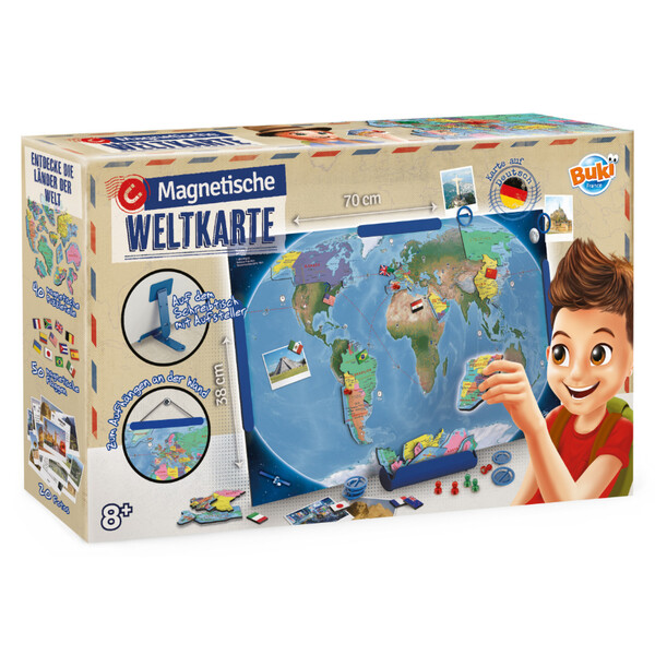 Buki Kinderkaart Magnetische Weltkarte (70x38cm)