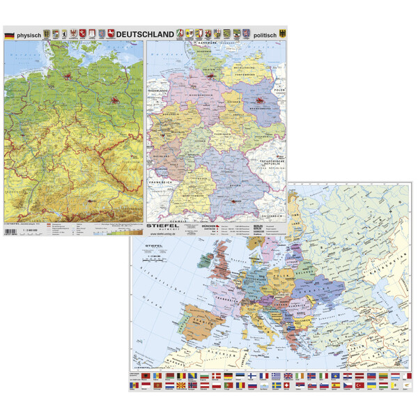 Stiefel Bureau-onderlegger Deutschland und Europa 54 x 40 cm
