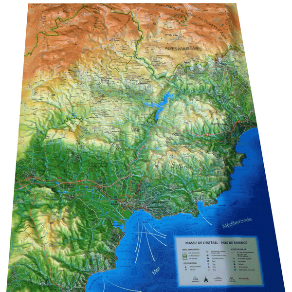 3Dmap Regionale kaart Massif de l'Estérel et du Pays de Fayence