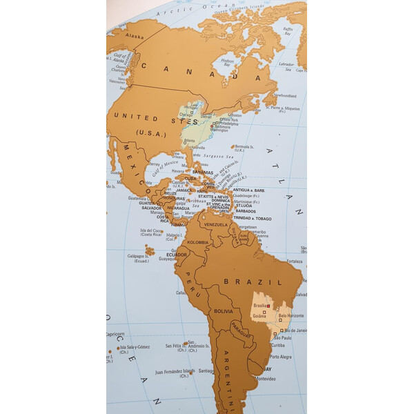 Stiefel Wereldkaart Scratchmap (95 x 66 cm)