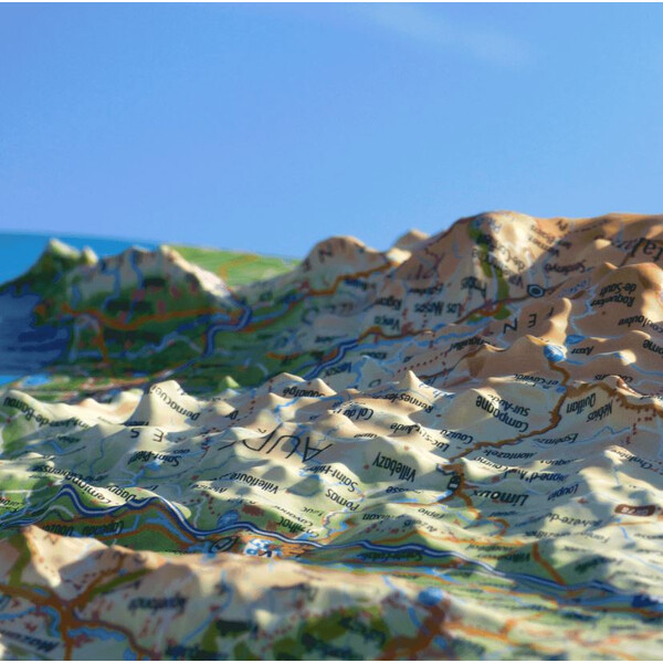 3Dmap Regionale kaart Occitanie - Sud Ouest
