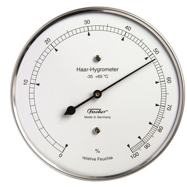 Fischer Wetterstation Haar-Hygrometer Edelstahl (gebraucht)