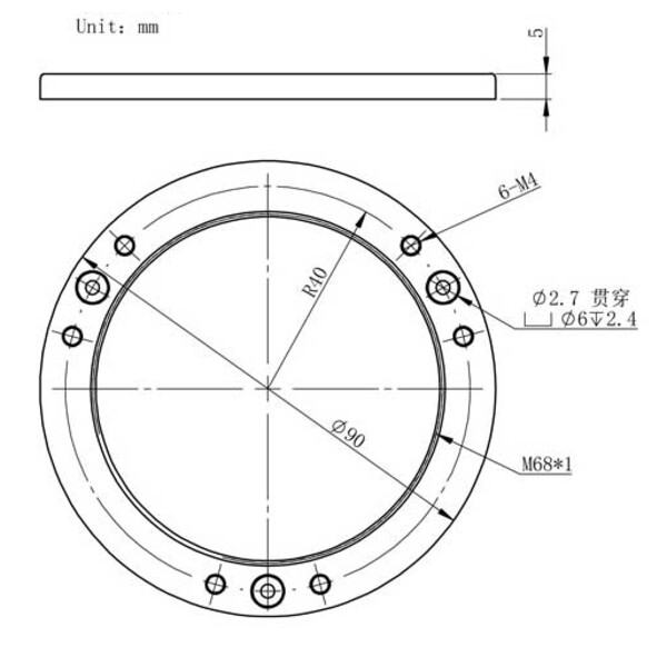 ZWO Kantelflens M68
