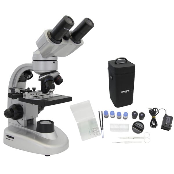 Omegon Mikroskop Binofield, 40x-800x, LED (Normale Gebrauchsspuren)