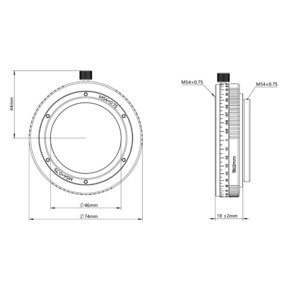 Askar Verlengstuk M54/M54 16-20mm