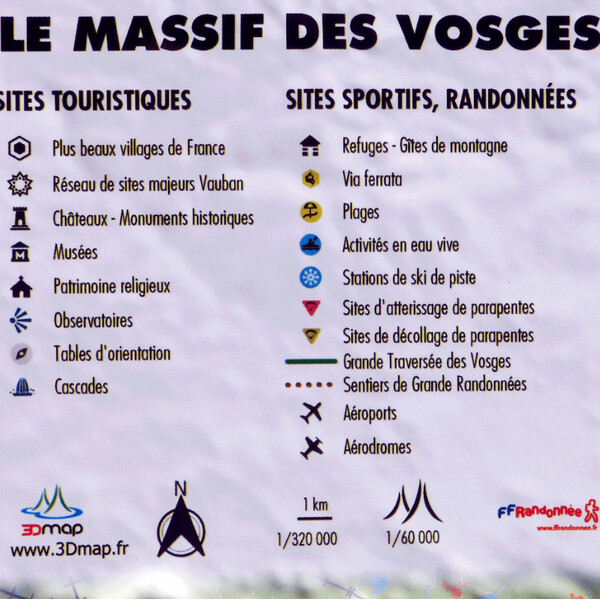 3Dmap Regionale kaart Le Massif des Vosges