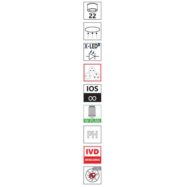Optika Omgekeerde microscoop IM-300, trino, PH, 100-400x, IOS LWD W-PLAN PH, N.A. 0.3, X-LED8