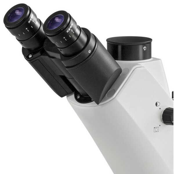Kern Omgekeerde microscoop OCM 166, FL, PH, trino, invers, N.A.0,3 Condensor vast, 10x-40x, 30W LED, Al, 100W HBO, Dl.