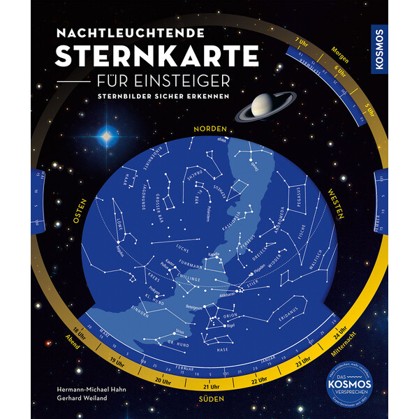 Kosmos Verlag Sterrenkaart Nachtleuchtende Sternkarte für Einsteiger (Duits)
