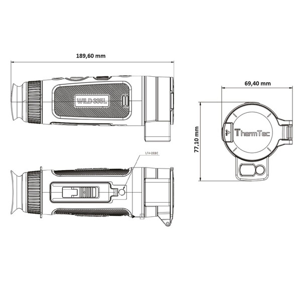 ThermTec Warmtebeeldcamera Wild 335L Laser Rangefinder