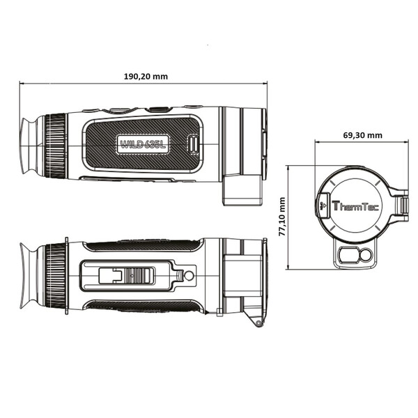 ThermTec Warmtebeeldcamera Wild 635L Laser Rangefinder