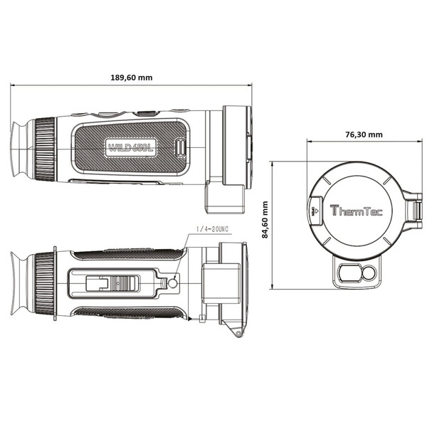 ThermTec Warmtebeeldcamera Wild 650L Laser Rangefinder