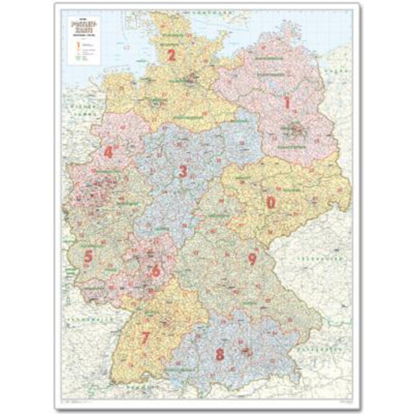 Bacher Verlag Postcodekaart Duitsland (Duits)