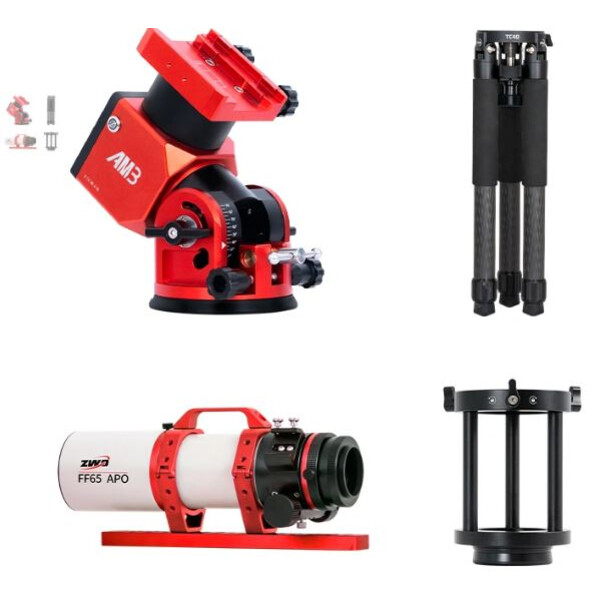 ZWO Telescoop FF65 AP 65/416 Vijfling met AM3 en Carbon Statief