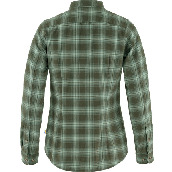 Fjällräven Övik Flanellen Overhemd W, 662-614 Diep Bos-Patina Groen, XS