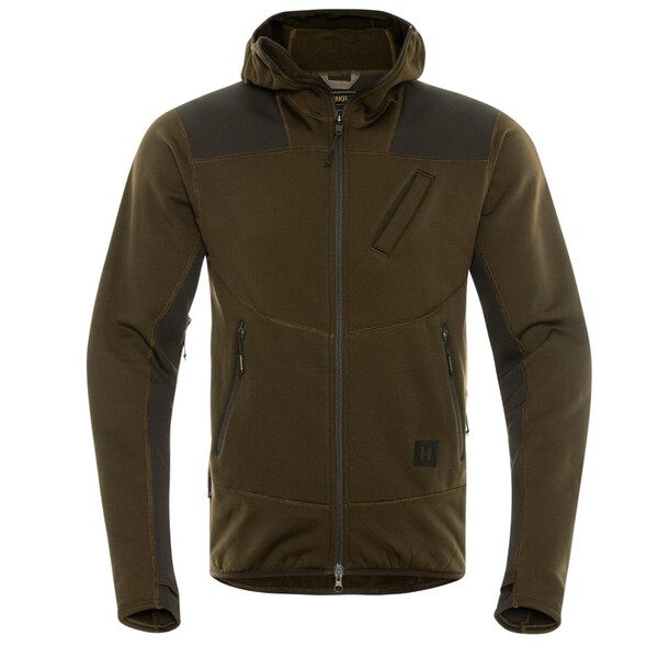 Härkila Deer Stalker Fleece Hoodie , Wilgengroen/Schaduwbruin maat XXL