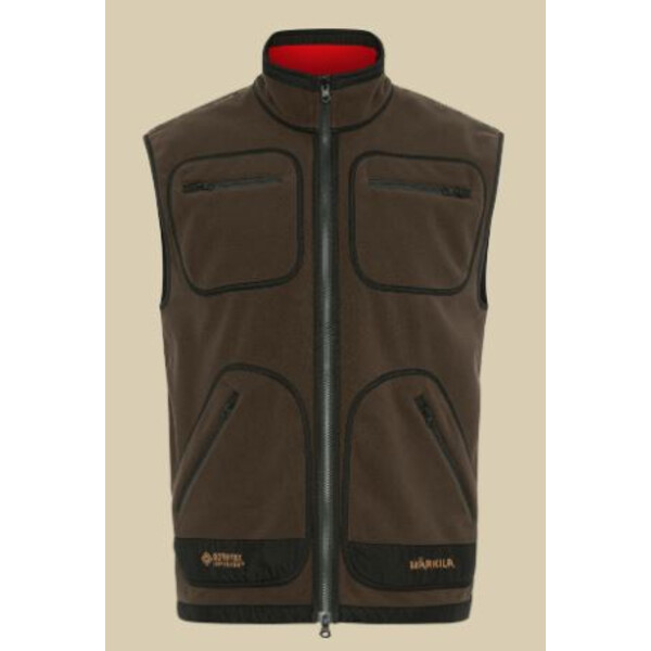 Härkila Kamko fleece vest, Bruin/Rood maat XL