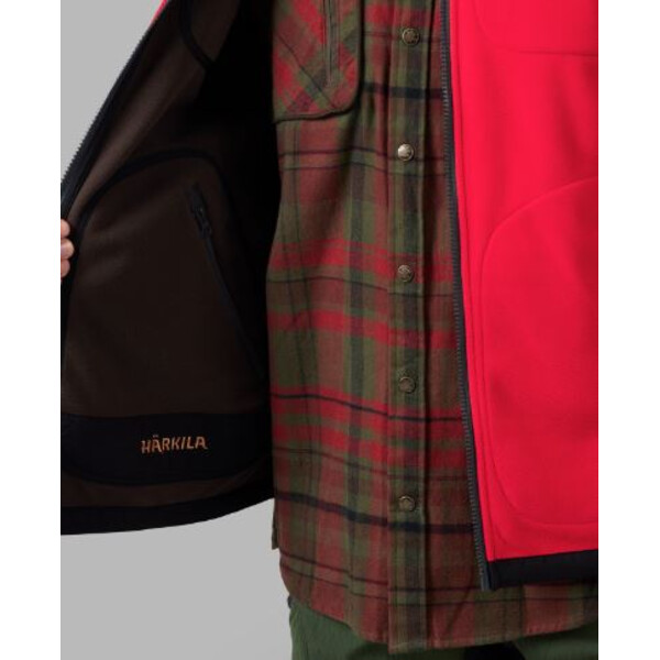 Härkila Kamko fleece vest, Bruin/Rood maat XL
