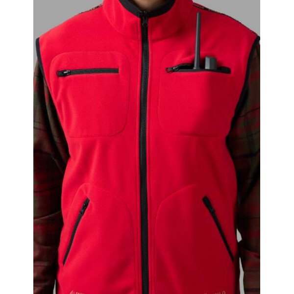 Härkila Kamko fleece vest, Bruin/Rood maat XL