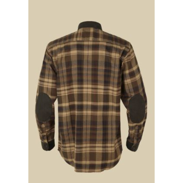 Härkila Pajala overhemd, beige met bruin, maat XL
