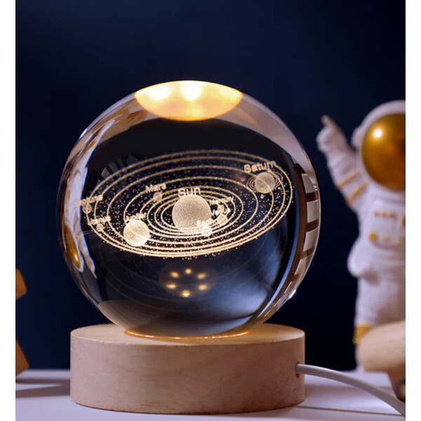 Creative Lighting Lichtgevende kristallen bol Zonnestelsel