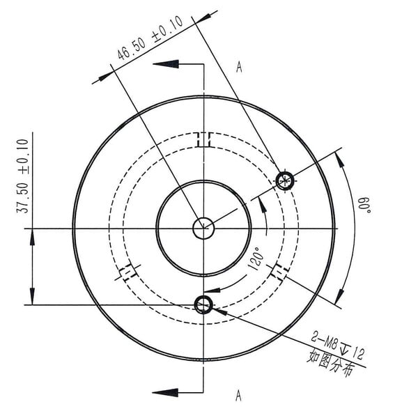 Omegon Vixen-montageadapter 45 mm voor Pro-zuil