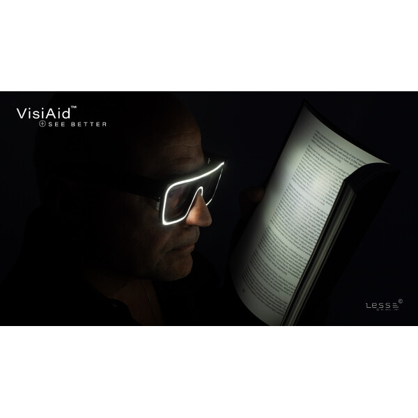 LESS Vergrootglazen VisiAid, verlichtingsbril, complete set, tafel