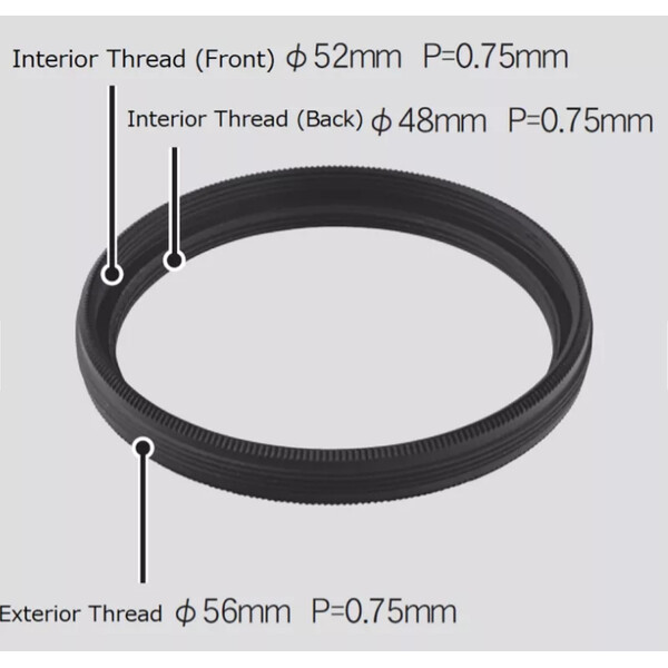 Vixen M56 filteradapter voor M48 mm en M52 mm filterdraad