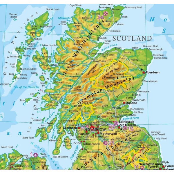 Stiefel Kaart The British Isles and Ireland (68 x 98 cm)