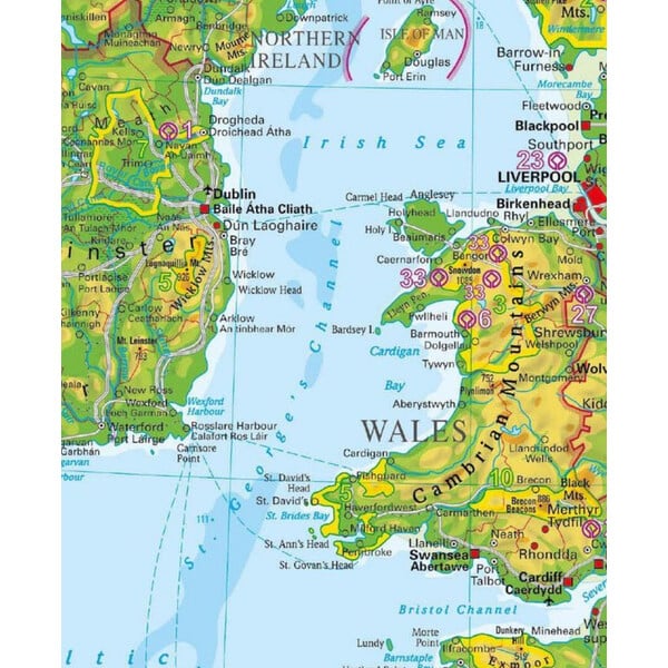Stiefel Kaart The British Isles and Ireland (68 x 98 cm)