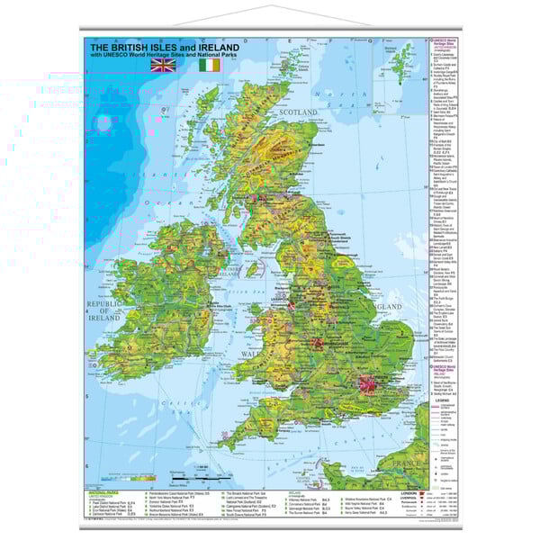 Stiefel Kaart The British Isles and Ireland (68 x 98 cm)