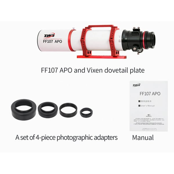 ZWO Apochromatische refractor AP 107/749 FF107