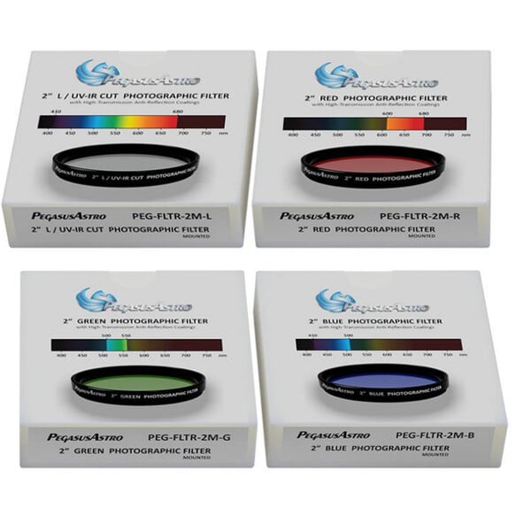 PegasusAstro Filterwiel Indigo + filters LRGB 2"