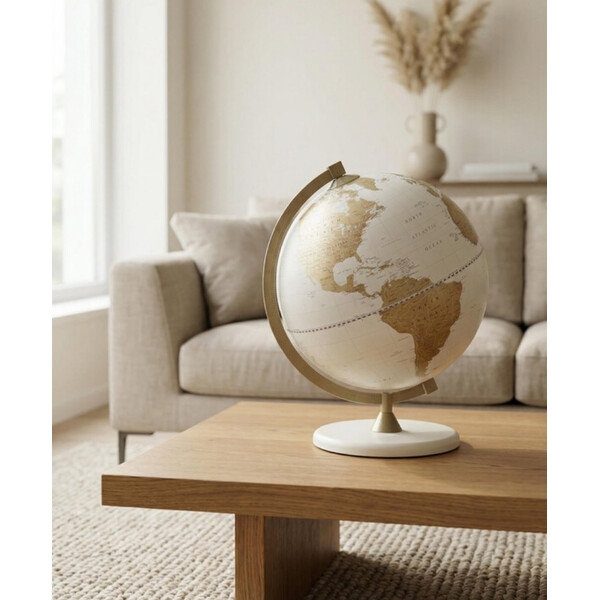 Zoffoli living Globe James Cook Goud/Wit 33 cm