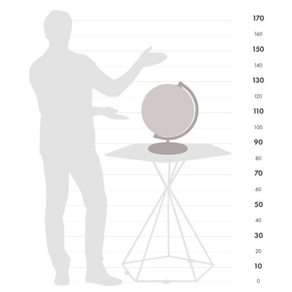 Zoffoli living Globe James Cook Goud/Wit 33 cm