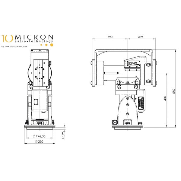 10Micron Montering AZ 2000 HPS Combi