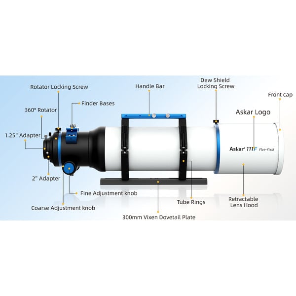 Askar Apochromatische refractor AP 111/766 111F Flatfield