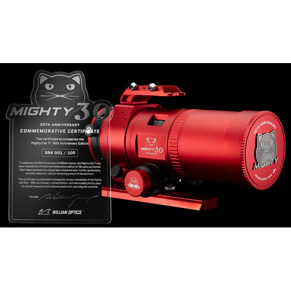 William Optics Apochromatische refractor AP 71/230 Mighty-Cat 71 WIFD 30th Anniversary Limited Edition