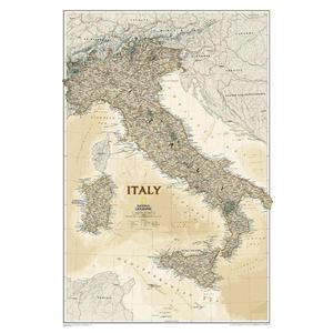 National Geographic Kaart Italië (Engels)
