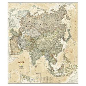 National Geographic continentkaart Azië (Engels)