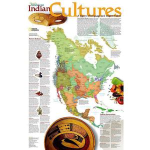 National Geographic continentkaart Indian Cultures (Engels)